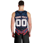Personalised Melbourne Demons Football Men Tank Top Fierce Devil Mascot 3D Grunge City Art