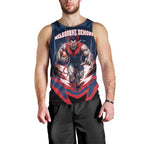 Personalised Melbourne Demons Football Men Tank Top Fierce Devil Mascot 3D Grunge City Art