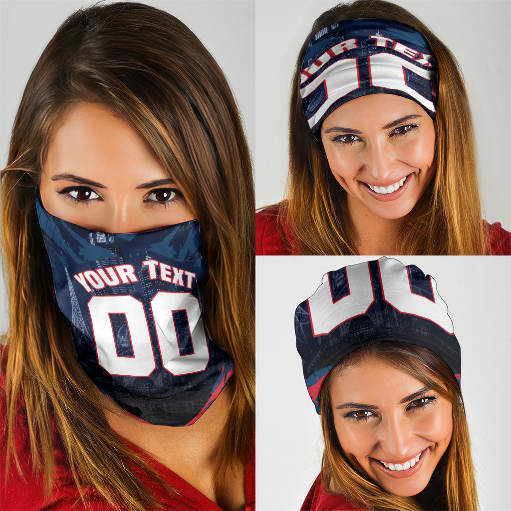 Personalised Melbourne Demons Football Neck Gaiter Fierce Devil Mascot 3D Grunge City Art