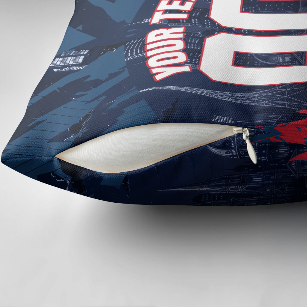 Personalised Melbourne Demons Football Pillow Cover Fierce Devil Mascot 3D Grunge City Art