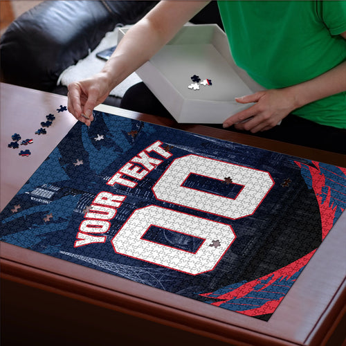 Personalised Melbourne Demons Football Puzzle Fierce Devil Mascot 3D Grunge City Art