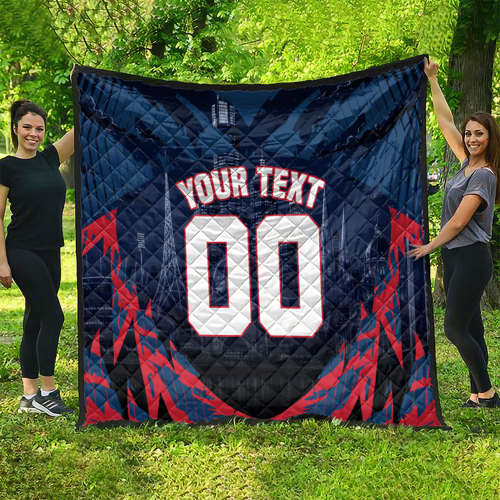 Personalised Melbourne Demons Football Quilt Fierce Devil Mascot 3D Grunge City Art