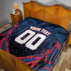 Personalised Melbourne Demons Football Quilt Fierce Devil Mascot 3D Grunge City Art