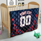 Personalised Melbourne Demons Football Quilt Fierce Devil Mascot 3D Grunge City Art