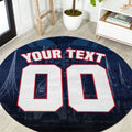 Personalised Melbourne Demons Football Round Carpet Fierce Devil Mascot 3D Grunge City Art