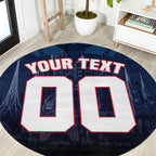 Personalised Melbourne Demons Football Round Carpet Fierce Devil Mascot 3D Grunge City Art