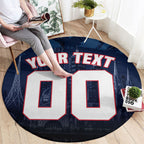 Personalised Melbourne Demons Football Round Carpet Fierce Devil Mascot 3D Grunge City Art
