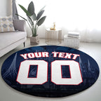 Personalised Melbourne Demons Football Round Carpet Fierce Devil Mascot 3D Grunge City Art