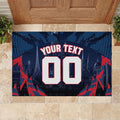 Personalised Melbourne Demons Football Rubber Doormat Fierce Devil Mascot 3D Grunge City Art