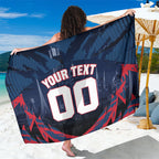 Personalised Melbourne Demons Football Sarong Fierce Devil Mascot 3D Grunge City Art
