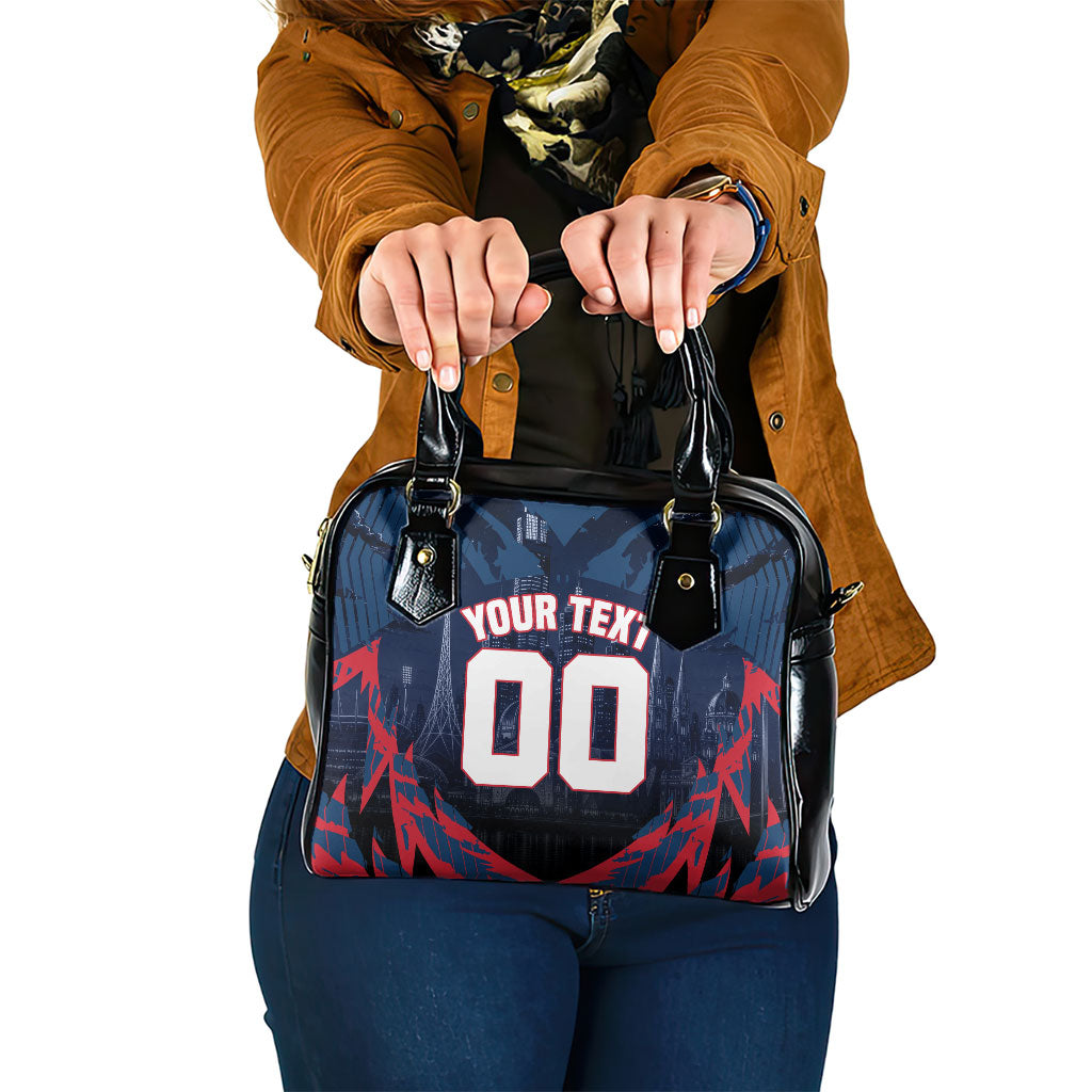 Personalised Melbourne Demons Football Shoulder Handbag Fierce Devil Mascot 3D Grunge City Art