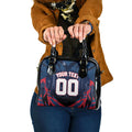 Personalised Melbourne Demons Football Shoulder Handbag Fierce Devil Mascot 3D Grunge City Art