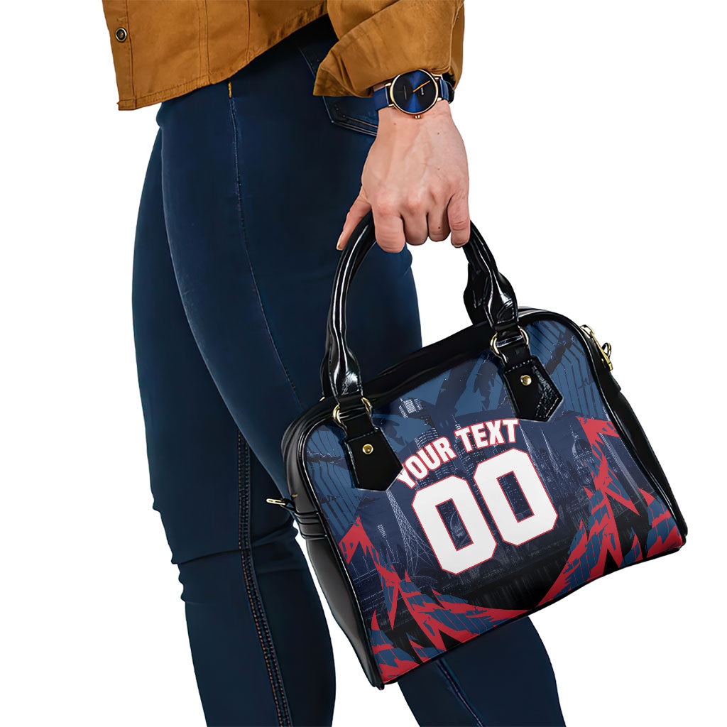 Personalised Melbourne Demons Football Shoulder Handbag Fierce Devil Mascot 3D Grunge City Art