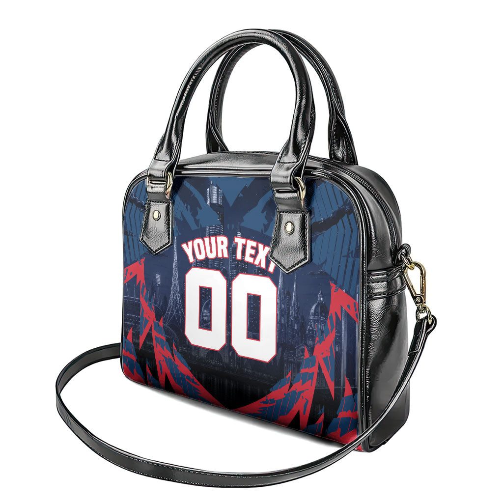 Personalised Melbourne Demons Football Shoulder Handbag Fierce Devil Mascot 3D Grunge City Art