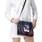 Personalised Melbourne Demons Football Shoulder Handbag Fierce Devil Mascot 3D Grunge City Art
