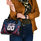 Personalised Melbourne Demons Football Shoulder Handbag Fierce Devil Mascot 3D Grunge City Art