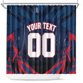 Personalised Melbourne Demons Football Shower Curtain Fierce Devil Mascot 3D Grunge City Art