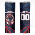 Personalised Melbourne Demons Football Skinny Tumbler Fierce Devil Mascot 3D Grunge City Art