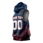 Personalised Melbourne Demons Football Sleeveless Hoodie Fierce Devil Mascot 3D Grunge City Art