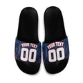Personalised Melbourne Demons Football Slide Sandals Fierce Devil Mascot 3D Grunge City Art