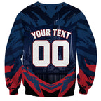 Personalised Melbourne Demons Football Sweatshirt Fierce Devil Mascot 3D Grunge City Art