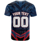 Personalised Melbourne Demons Football T Shirt Fierce Devil Mascot 3D Grunge City Art