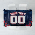 Personalised Melbourne Demons Football Tablecloth Fierce Devil Mascot 3D Grunge City Art