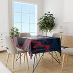 Personalised Melbourne Demons Football Tablecloth Fierce Devil Mascot 3D Grunge City Art