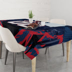 Personalised Melbourne Demons Football Tablecloth Fierce Devil Mascot 3D Grunge City Art