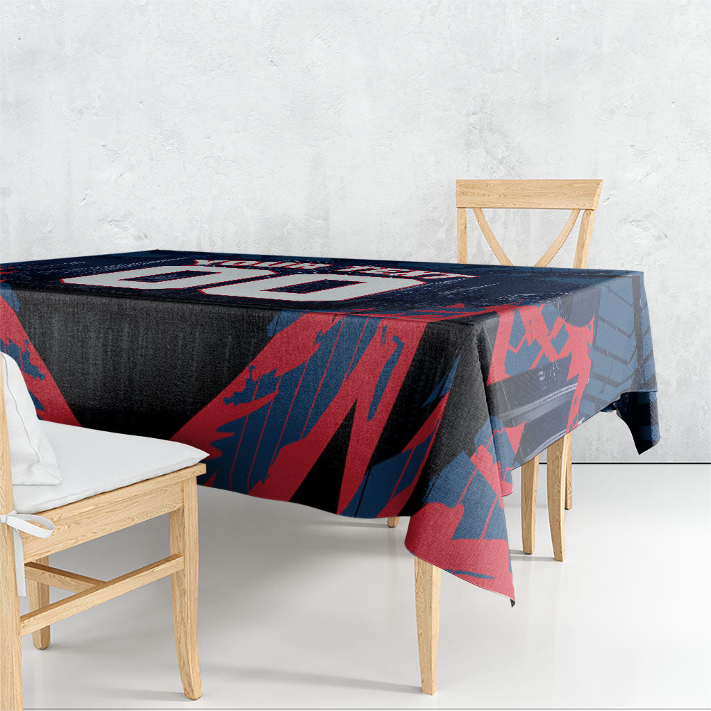 Personalised Melbourne Demons Football Tablecloth Fierce Devil Mascot 3D Grunge City Art