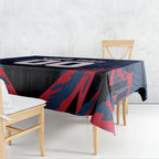 Personalised Melbourne Demons Football Tablecloth Fierce Devil Mascot 3D Grunge City Art