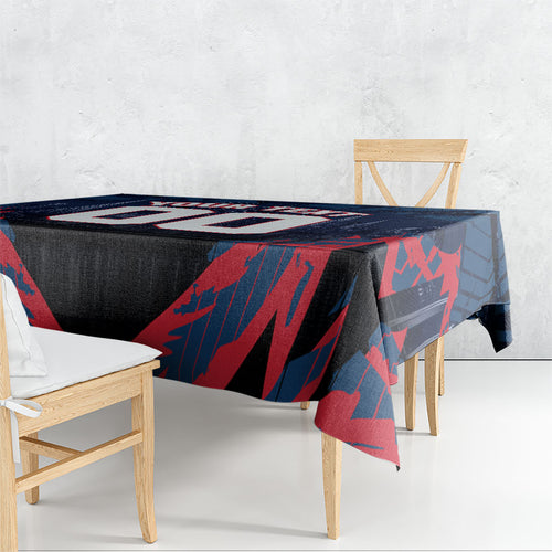 Personalised Melbourne Demons Football Tablecloth Fierce Devil Mascot 3D Grunge City Art