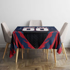 Personalised Melbourne Demons Football Tablecloth Fierce Devil Mascot 3D Grunge City Art