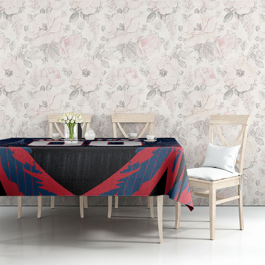 Personalised Melbourne Demons Football Tablecloth Fierce Devil Mascot 3D Grunge City Art