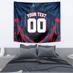 Personalised Melbourne Demons Football Tapestry Fierce Devil Mascot 3D Grunge City Art