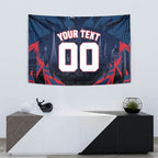 Personalised Melbourne Demons Football Tapestry Fierce Devil Mascot 3D Grunge City Art