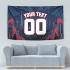 Personalised Melbourne Demons Football Tapestry Fierce Devil Mascot 3D Grunge City Art
