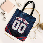 Personalised Melbourne Demons Football Tote Bag Fierce Devil Mascot 3D Grunge City Art