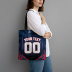 Personalised Melbourne Demons Football Tote Bag Fierce Devil Mascot 3D Grunge City Art
