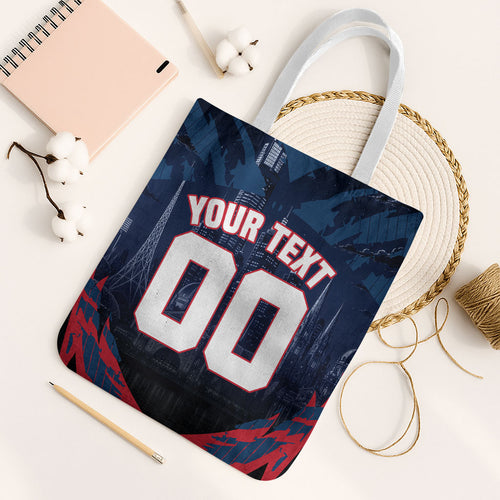 Personalised Melbourne Demons Football Tote Bag Fierce Devil Mascot 3D Grunge City Art