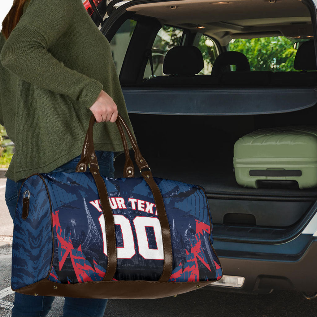 Personalised Melbourne Demons Football Travel Bag Fierce Devil Mascot 3D Grunge City Art