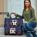 Personalised Melbourne Demons Football Travel Bag Fierce Devil Mascot 3D Grunge City Art