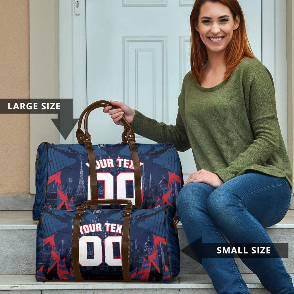 Personalised Melbourne Demons Football Travel Bag Fierce Devil Mascot 3D Grunge City Art