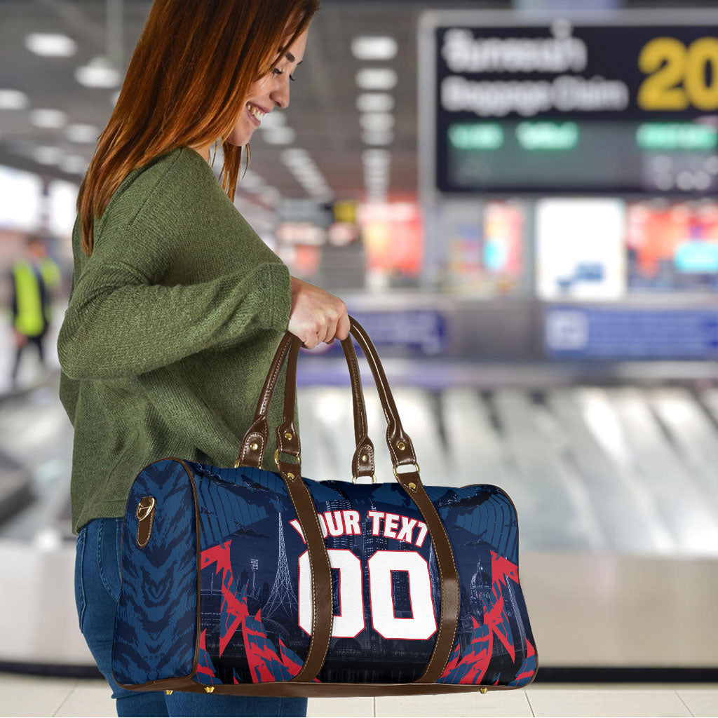 Personalised Melbourne Demons Football Travel Bag Fierce Devil Mascot 3D Grunge City Art