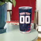 Personalised Melbourne Demons Football Tumbler Cup Fierce Devil Mascot 3D Grunge City Art