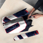 Personalised Melbourne Demons Football Umbrella Fierce Devil Mascot 3D Grunge City Art