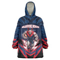 Personalised Melbourne Demons Football Wearable Blanket Hoodie Fierce Devil Mascot 3D Grunge City Art