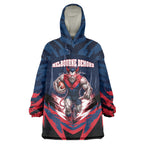 Personalised Melbourne Demons Football Wearable Blanket Hoodie Fierce Devil Mascot 3D Grunge City Art