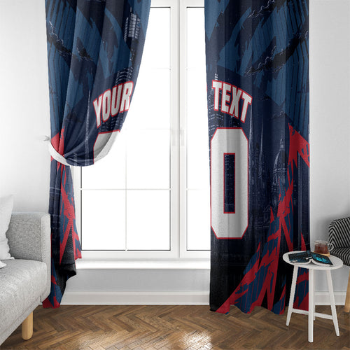 Personalised Melbourne Demons Football Window Curtain Fierce Devil Mascot 3D Grunge City Art