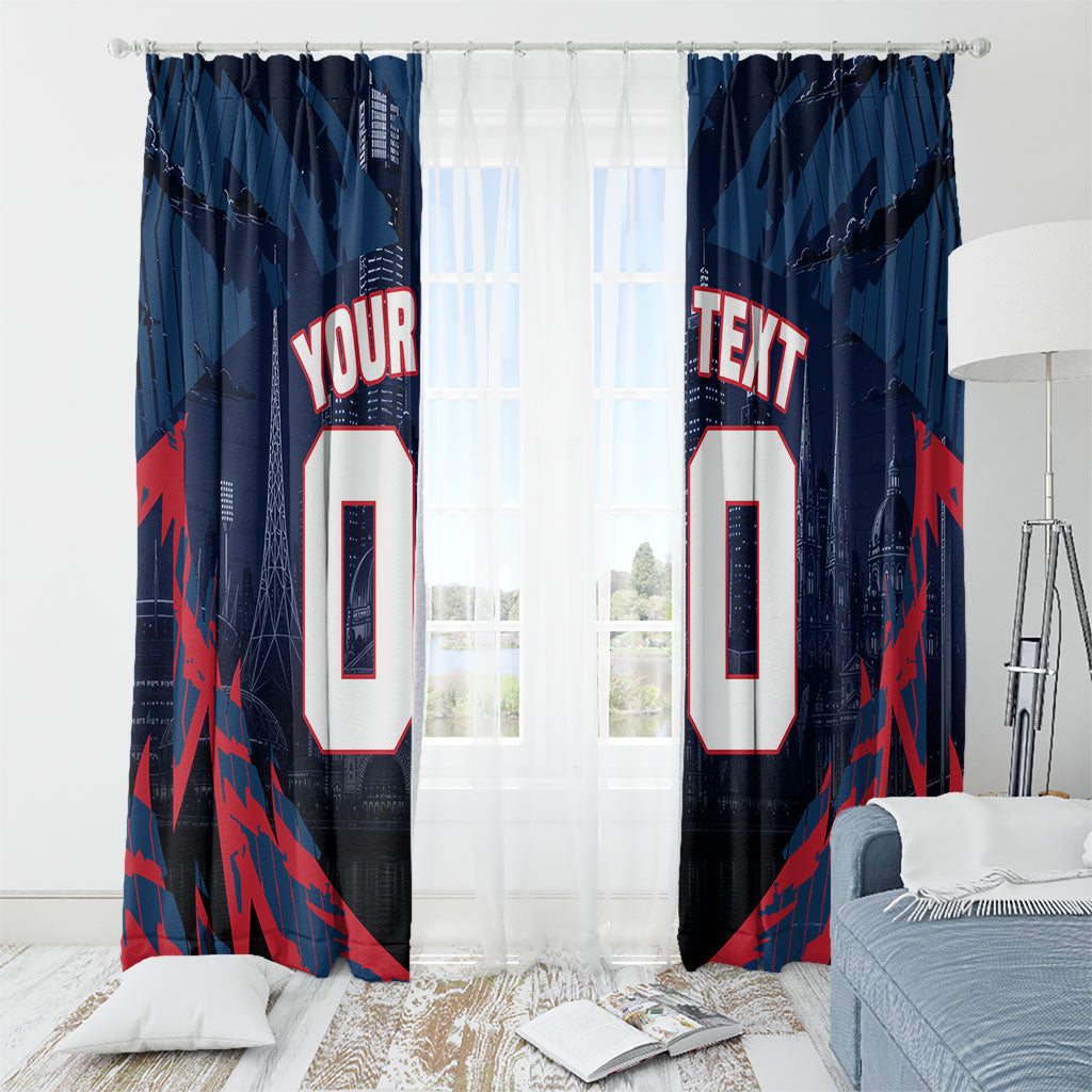Personalised Melbourne Demons Football Window Curtain Fierce Devil Mascot 3D Grunge City Art
